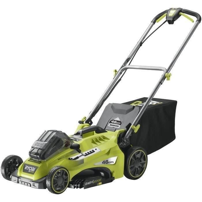 RYOBI - Tondeuse 36V MAXPOWER Power Assist™ Brushless - Ø coupe 46 cm - ramassage/mulching + batterie 5 Ah & charg. - RLM36X46H50PG