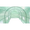 Serre de jardin tunnel 9m² - Toile en polyéthylène 140g -Tube acier diam 18mm - 2 x 4,5 x 2 m-4