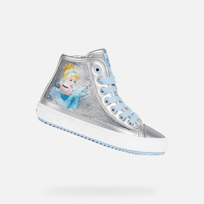 Geox Tennis Baskets basses J KALISPERA Fille ARGENT Cdiscount Chaussures