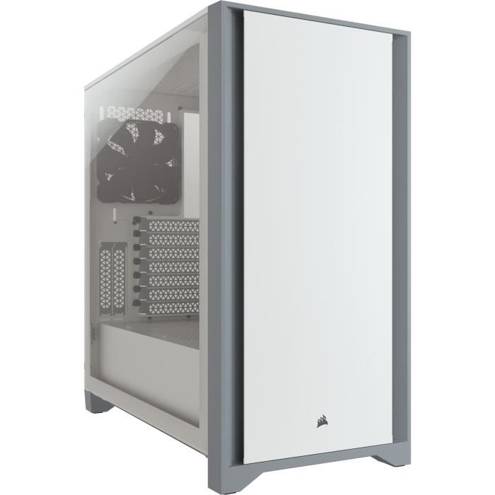 Boîtier PC Gaming – CORSAIR – 4000D – ATX Moyen Tour – Verre trempé – Blanc (CC-9011199-WW)