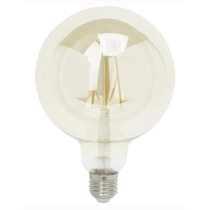 BRILLIANT Ampoule LED filament G95 E27 6 W équivalent à 40 W blanc chaud
