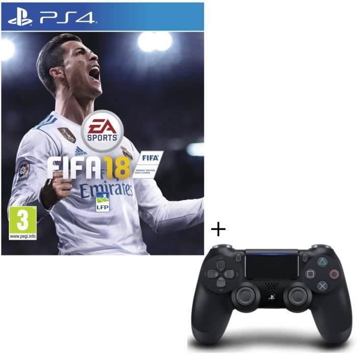 FIFA 18 + Manette DS4 Noire