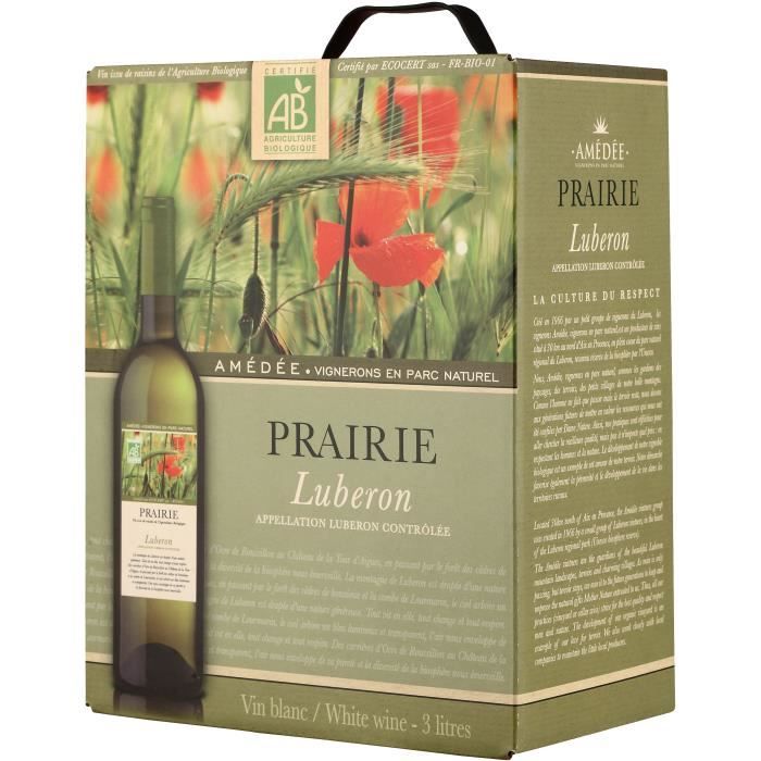 BIB Prairie Lubéron - Vin blanc de la Vallée du Rhône Bio
