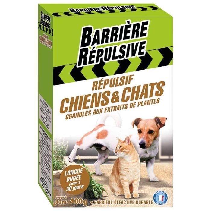 BARRIERE REPULSIVE Répulsif chiens et chats - Granulés prêts à l'emploi - 400 g