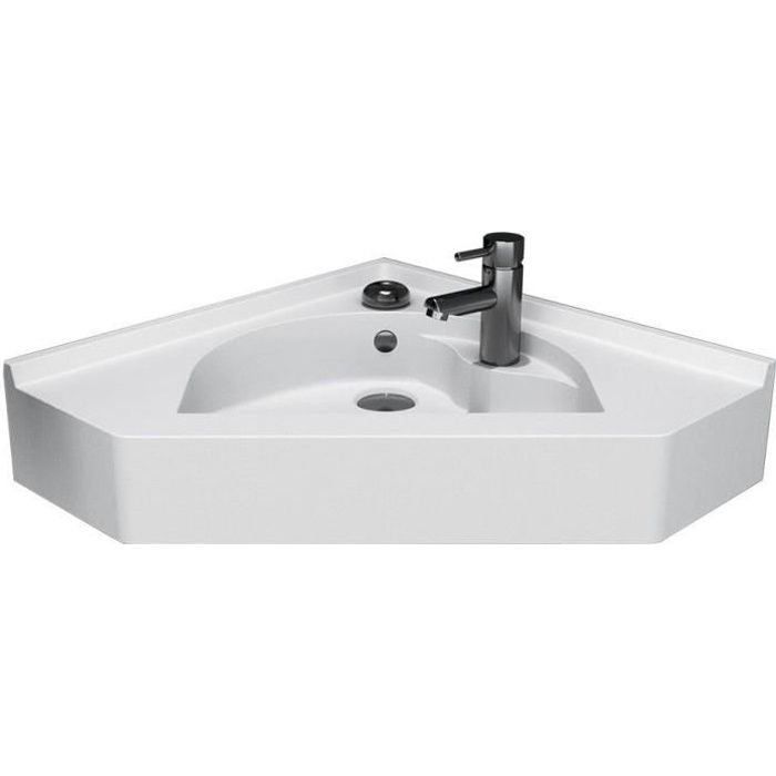 Vasque d'angle suspendue RESIANGLE- 50x50cm