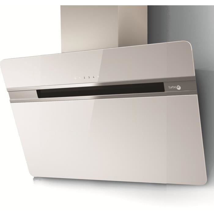 TURBOAIR THUNDER WH/A/90/LX-Hotte murale-Extraction / filtration-603 m3 air / h-69 dB max-3 vitesses-L 90 cm-Blanc
