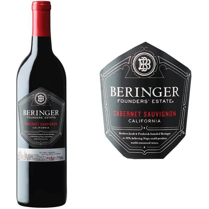 Beringer Founder Estate Cabernet Sauvignon - Vin rouge de Californie