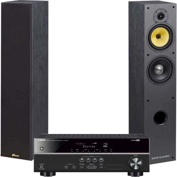 Pack YAMAHA HTR-2017 Amplificateur 5.1 + 2 DAVIS ACOUSTICS Enceintes colonnes Excellia 10