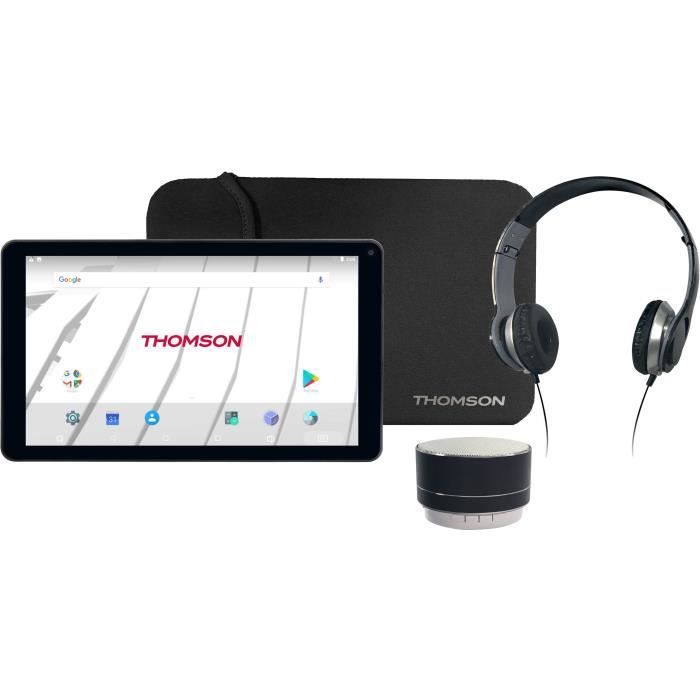 THOMSON Tablette TEO10 + Casque + Enceinte Bluetooth + Housse - Ecran 10,1'' - 32 Gb eMMC - Android 7.1 - Noir