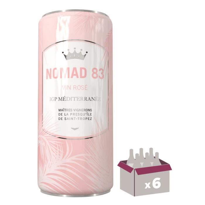 Nomad 83 2021 Méditerranée - Vin rosé de Provence - Canette de 25 cl x 6