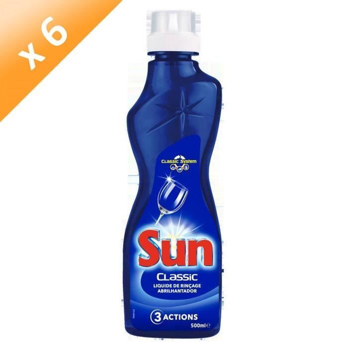 SUN Lessives Rinçages standard - 500 ml - Lot de 6