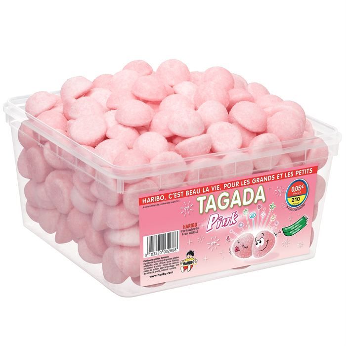 HARIBO Maxi Tagada Pink 210 pièces (x1)