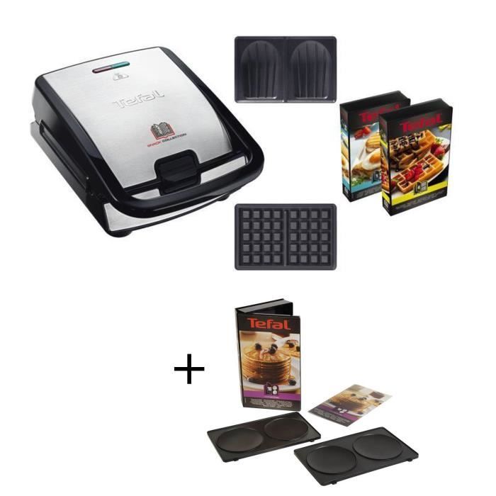 Pack Spécial : TEFAL - Gaufrier Snack Collection SW853D12 + Coffret pancake Tefal