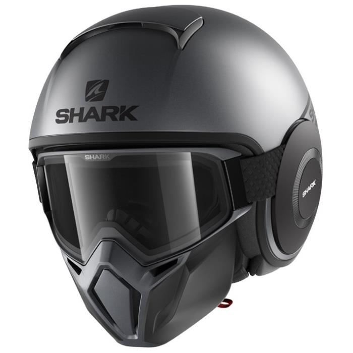 SHARK Casque Jet Drak Street - Néon, noir et gris