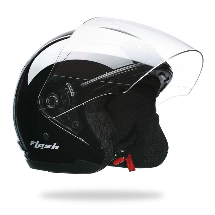 Stormer Casque Jet FLASH Kid Noir Brillant