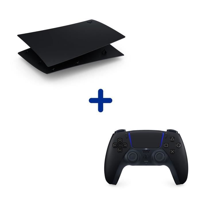 Pack Midnight Black pour PS5 Digital Edition : Facade + Manette DualSense