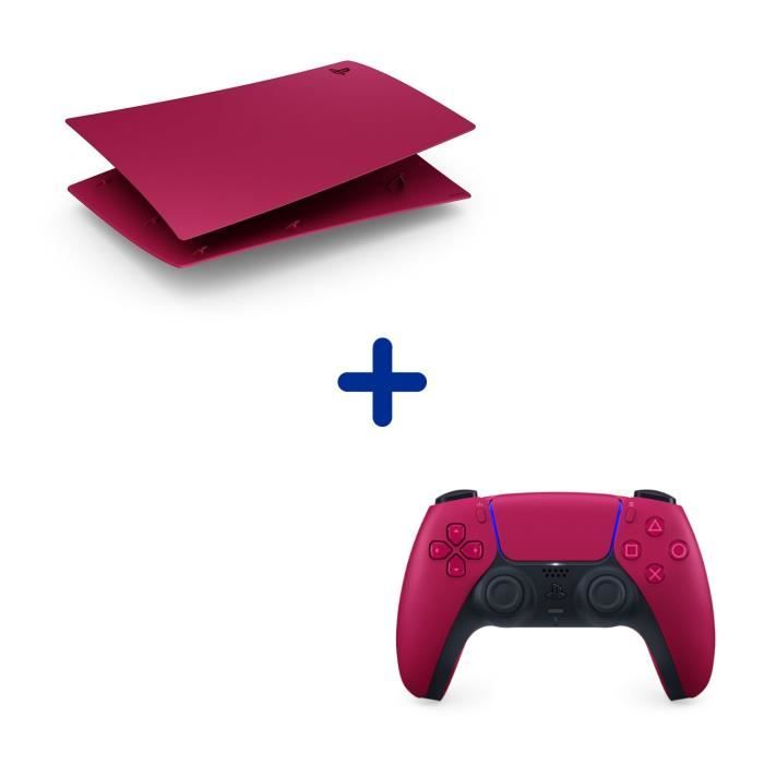 Pack Cosmic Red pour PS5 Digital Edition : Facade + Manette DualSense
