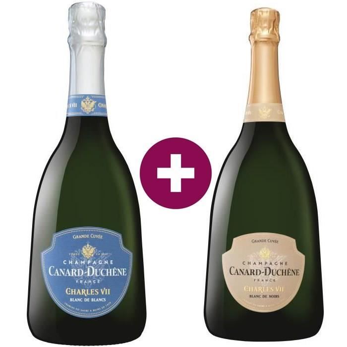 Duo de cépage de Champagne - Canard Duchêne Charles VII Blanc de Blancs Brut & Blanc de Noirs Brut - 2 x 75cl