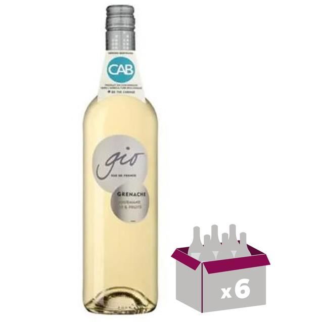Gérard Bertrand Gio Grenache Blanc Pays d'Oc - Vin blanc du Languedoc-Roussillon - 4 achetées + 2 offertes