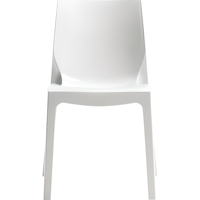Chaise design blanc laqué Victory