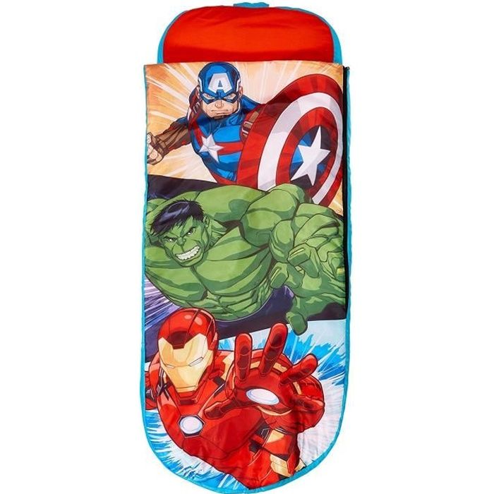 AVENGERS Lit d'Appoint / Sac de couchage enfant avec sac de transport ReadyBed - Worlds Appart