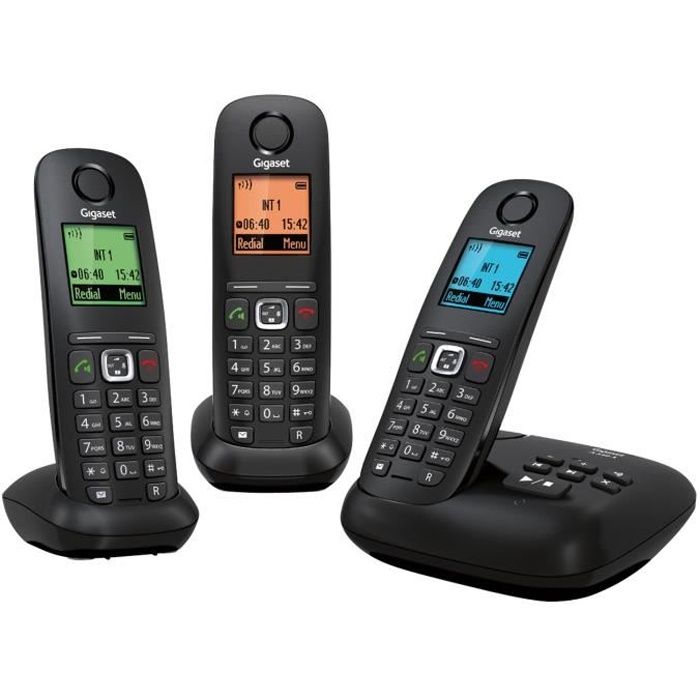 Gigaset A540A Trio Téléphone Sans Fil Répondeur Noir