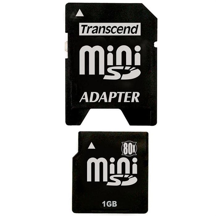 Transcend Mini SD 1 Go & adaptateur SD