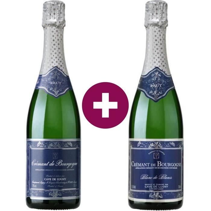 Duo de Crémant - Cave de Lugny Crémant de Bourgogne Brut & Blanc de blancs - 2 x 75cl