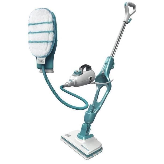 BLACK+DECKER FSMH1351SM-QS Balai vapeur avec nettoyeur à main – 9 en 1 – 1300 W - Capacité du réservoir : 500 ml - 99,9% des bactéri