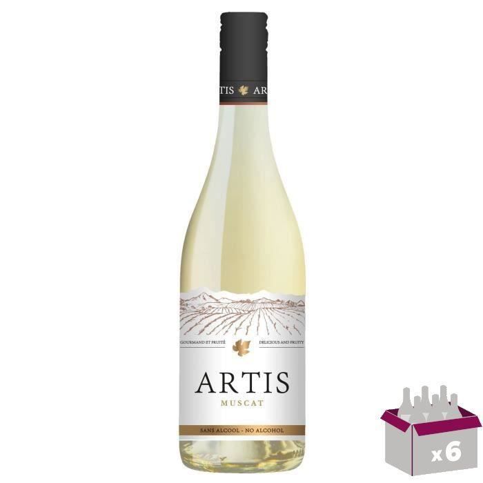 Artis Muscat - Vin sans alcool - Blanc x6