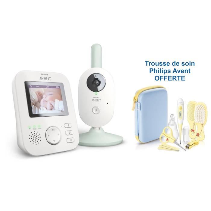 PHILIPS AVENT Lot Babyphone vidéo SCD831/26 + trousse de soin OFFERTE
