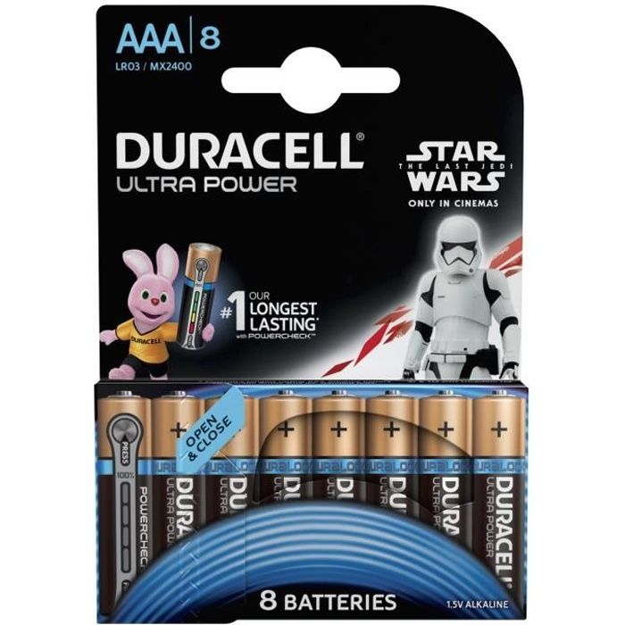 DURACELL Ultra Power Piles type LR03 / AAA Lot de 8