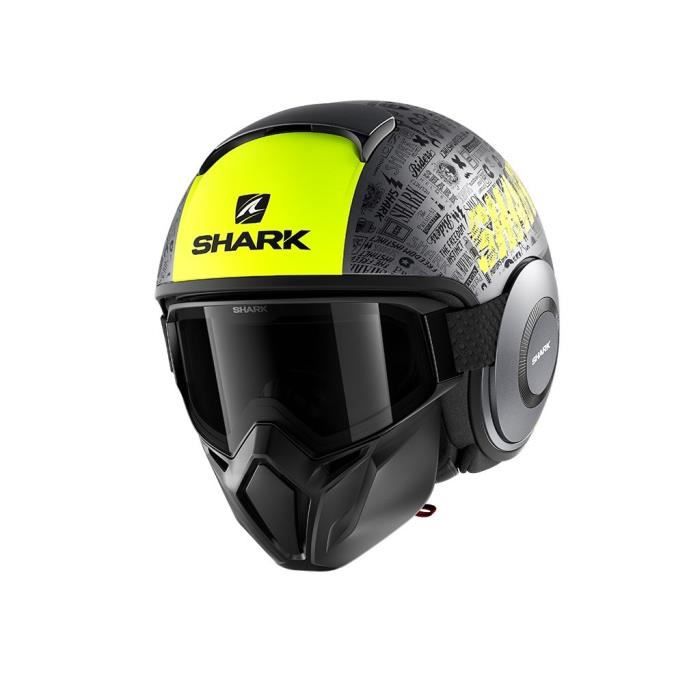 SHARK Casque moto Jet Street Drak Tribute - Noir et jaune