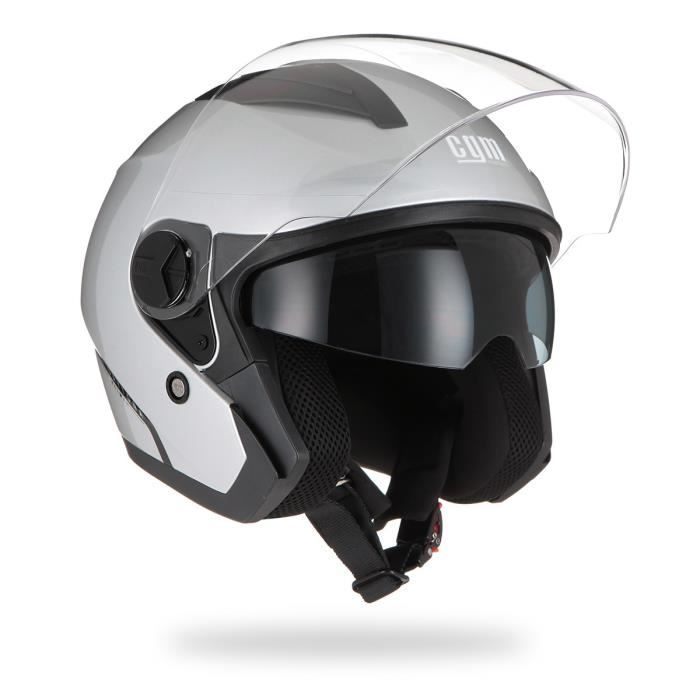 CGM Casque jet 130A Daytona Gris Argent