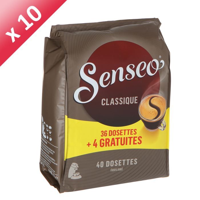 SENSEO Classique 10x36 dosettes + 40 dosettes GRATUITES