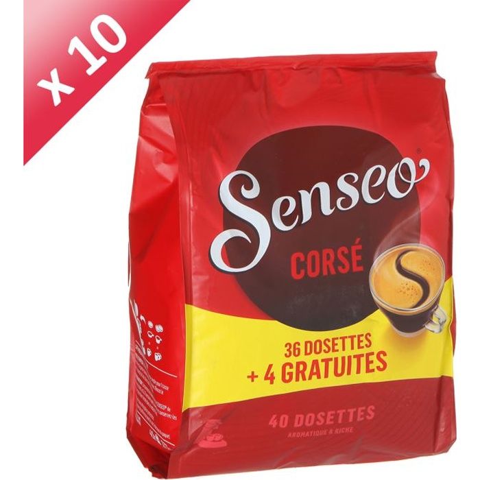 SENSEO Corsé 10x36 dosettes + 40 dosettes GRATUITES