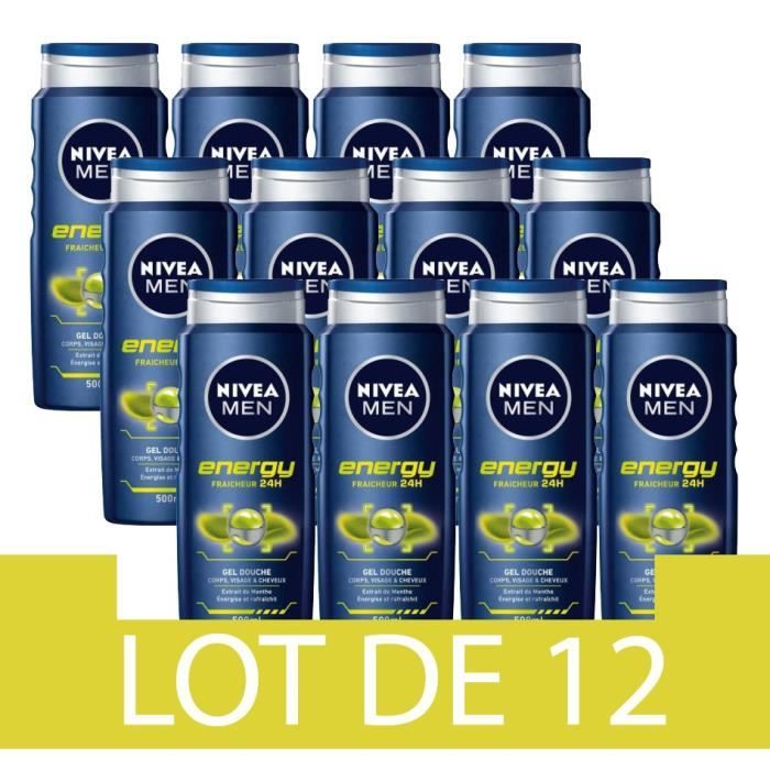NIVEA MEN Gel douche Homme Energy - 500 ml