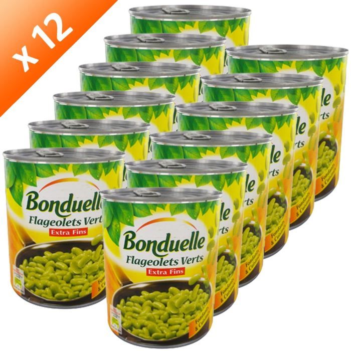 BONDUELLE Flageolets Verts Extra Fins 12x530g