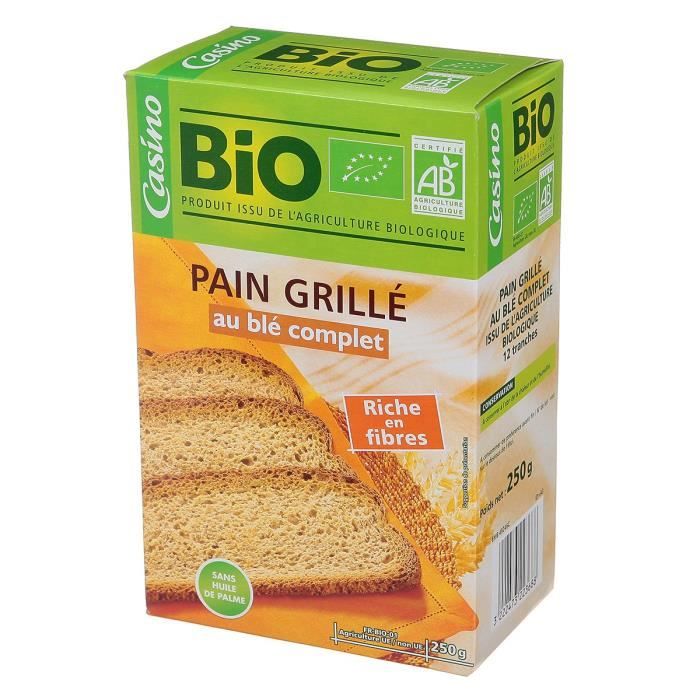 GIE PASQUIER Pain grillé au blé complet 250 g