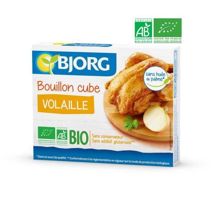 BJORG Bouillon Cube Volaille Bio 66g