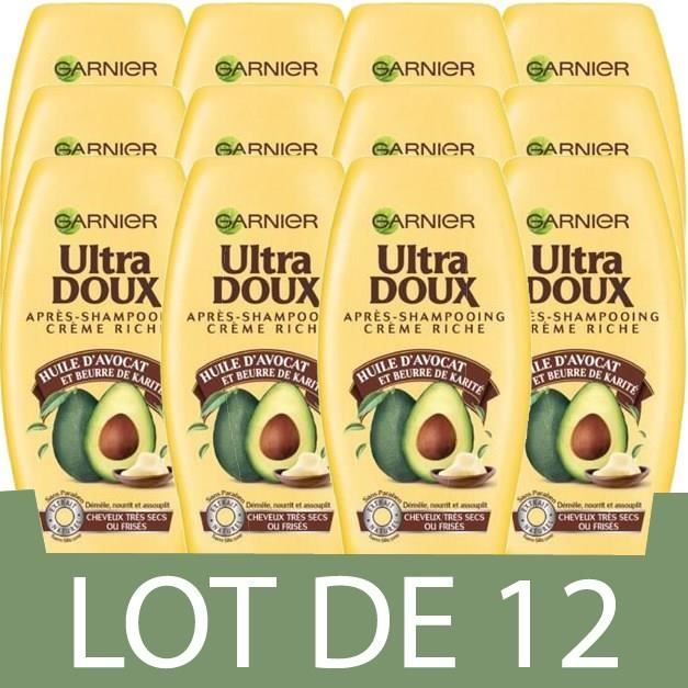 GARNIER Après-Shampooing Ultra Doux Avocat Karité 200ml - Lot de 12