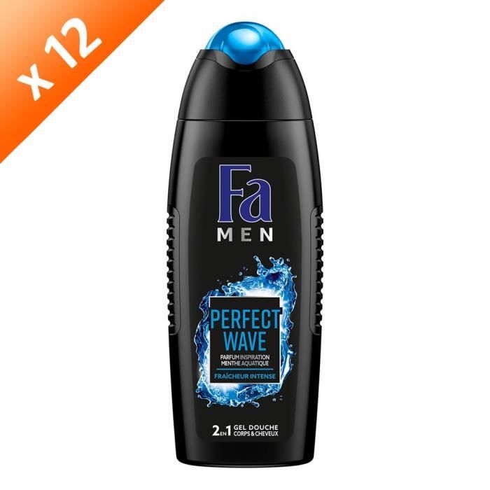 FA Gel Douche Homme Perfect Wave 2en1 - Lot de 12x 250 ml