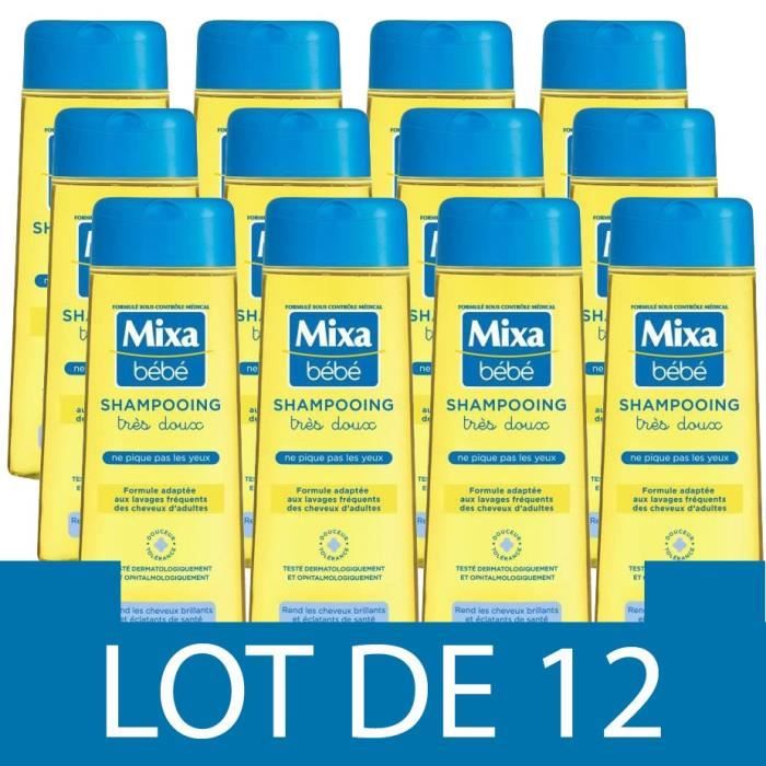 MIXA BEBE Shampooing Très Doux 250ml - Lot de 12