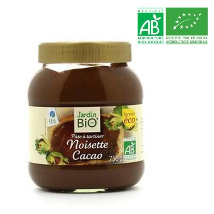 JARDIN BIO Pâte à tartiner noisette cacao bio - 750g
