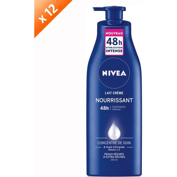 NIVEA Lait crème - Nourrissant - 250 ml x12