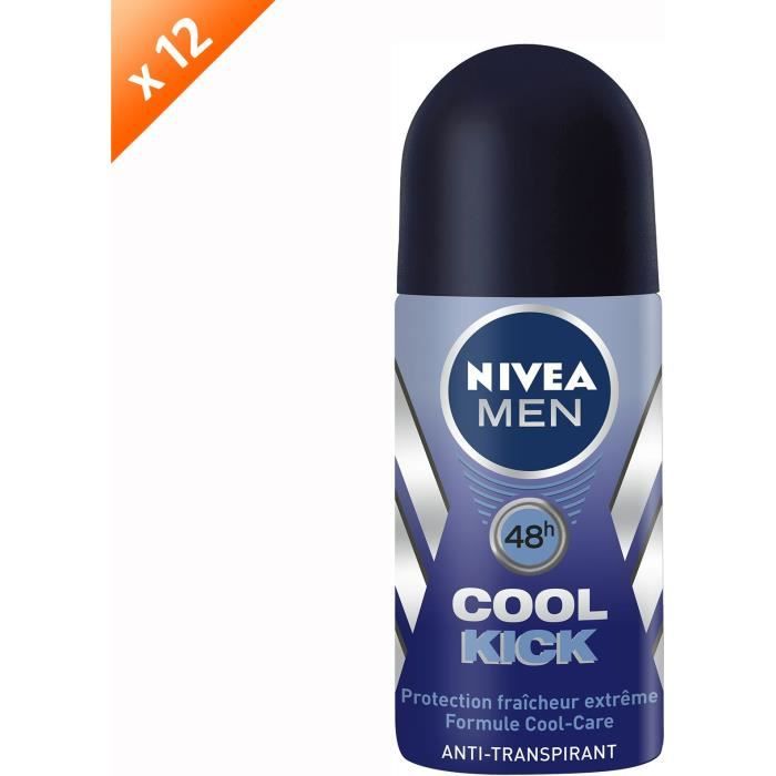 NIVEA MEN Déodorant Bille Masculin Cool Kick - 50 ml x12