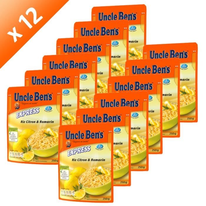 UNCLE BEN'S 2'Riz Citron Romarin (x12)