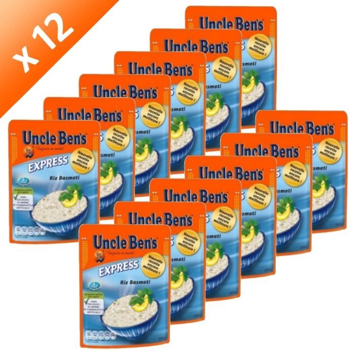 UNCLE BEN'S Riz Basmati 250g (x12)