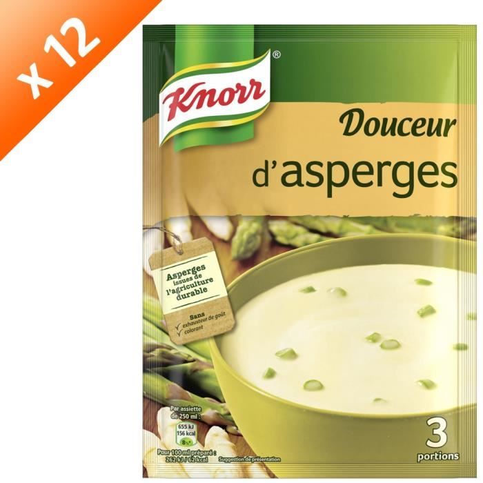 KNORR Soupe Douceur d'Asperges - Lot de 12x 96 g