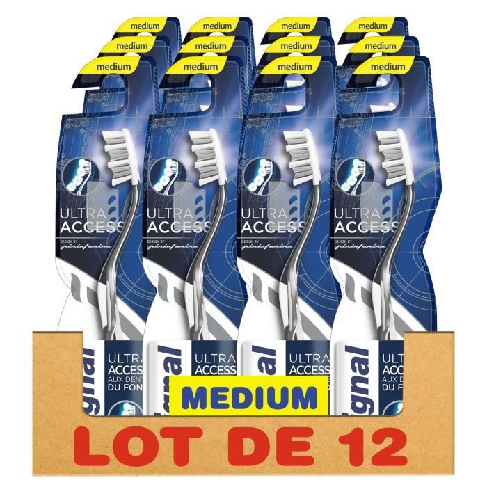 SIGNAL Lot de 12 Brosses à dents Manuelle Medium Ultra Access